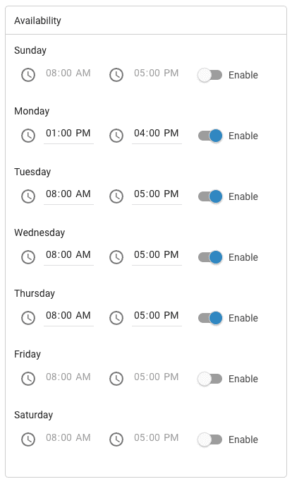 Scheduling availability