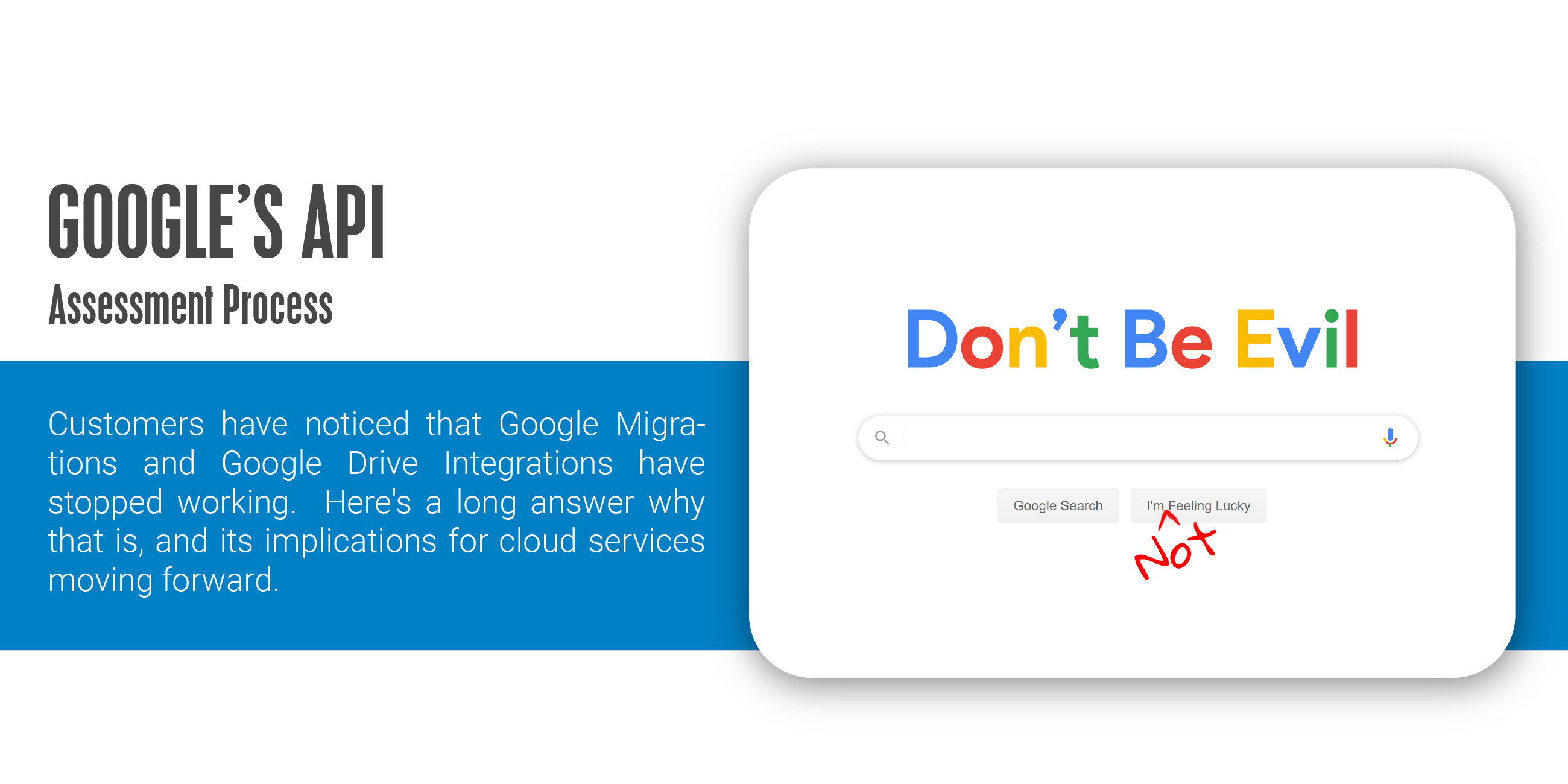 Google and their Don't Be Evil mantra is a thing of the past.
