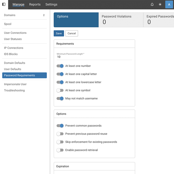 Enhanced security features in SmarterMail including two-factor authentication and encryption