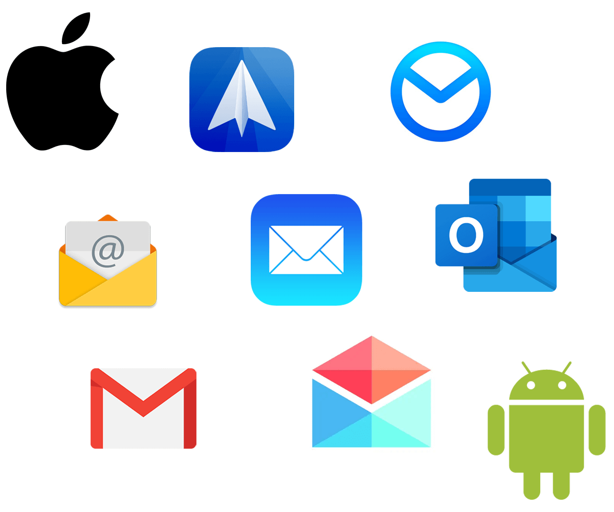 Mobile Email Client Logos