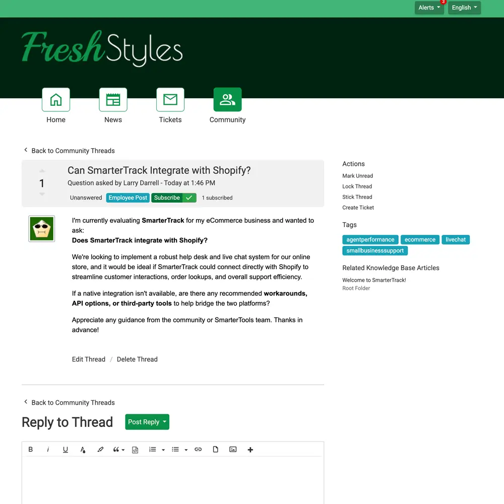 Recognizing top contributors in a customer support community platform